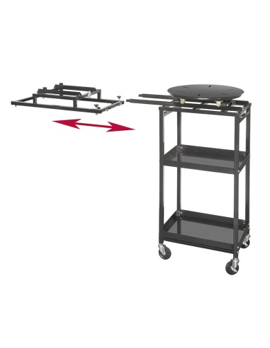 2 - Table tournante avec chariot pour sableuse 920 x580 x1335h mm fervi sa01/ctr2