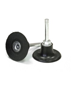 1 - Support en caoutchouc avec tige pour disque abrasif 75 mm fervi sgf075/06