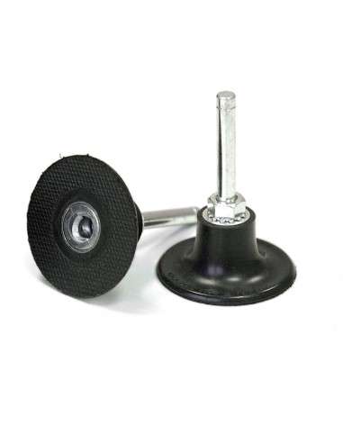 1 - Support en caoutchouc avec tige pour disque abrasif 75 mm fervi sgf075/06