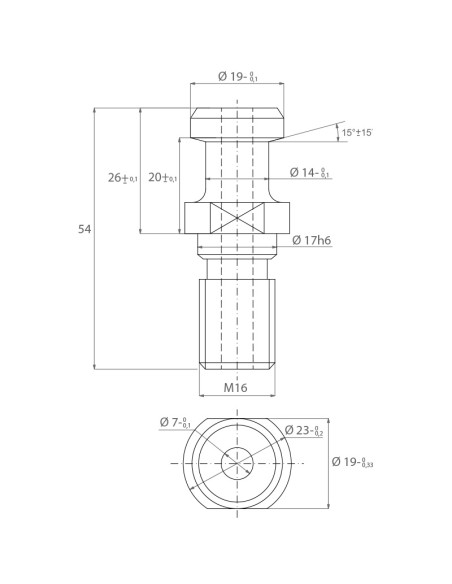 2 - Tige pour coupeur mas-403 bt iso 50 fervi tipd50