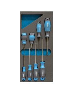 1 - Jeu de 8 tournevis mixtes en soft thermoforme Fervi tm01/020