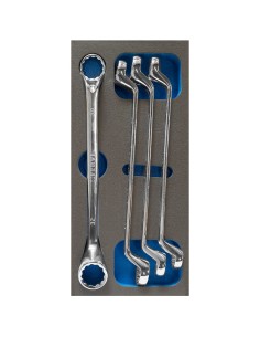 1 - Jeu de 4 cles polygonales 21/23-30/32 mm en thermoforme souple Fervi tm01/031