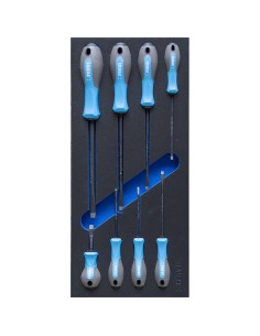 1 - Jeu de 8 tournevis diamantes en thermoforme souple Fervi tm01/044
