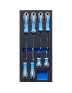 1 - Jeu de 8 tournevis cruciformes diamantes en thermoforme Fervi tm01/045