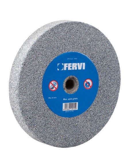 1 - Meule abrasive à grain de corindon 80 pour meuleuse 200x25x32 mm Fervi mg13/80